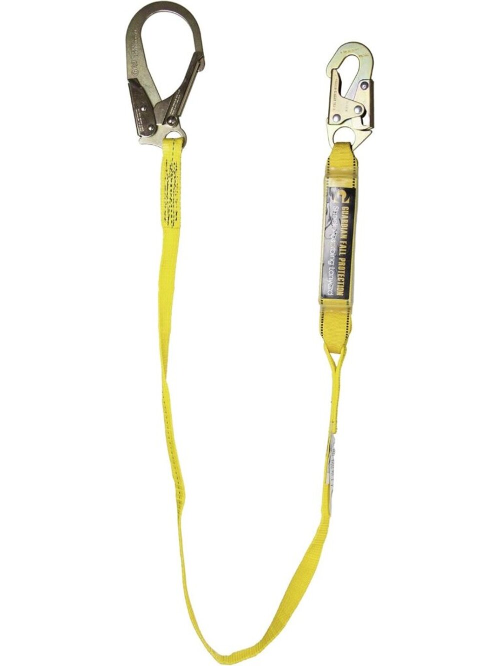 6-Foot Shock Absorbing Safety Lanyard with Rebar Hook - Fall Protection Gear